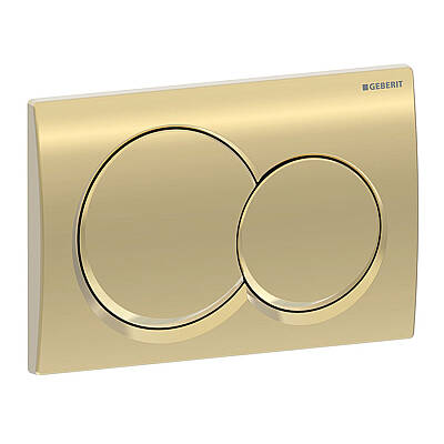 Geberit Alpha01 115.035.QE.1 Kumanda Kapağı - Çift Basmalı - Pirinç - 1
