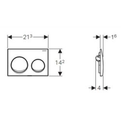 Geberit Alpha10 115.040.11.5 Kumanda Kapağı - Çift Basmalı - Beyaz - 4