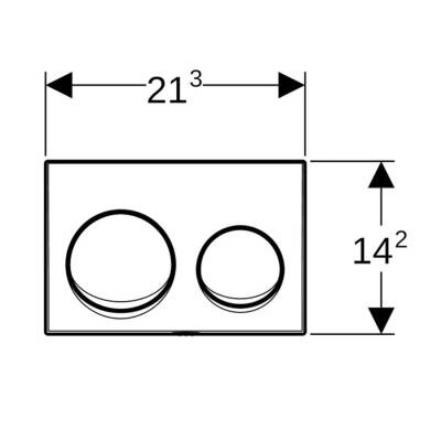 Geberit Alpha10 115.040.21.5 Kumanda Kapağı - Parlak Krom - 2
