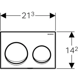 Geberit Alpha35 115.040.46.5 Kumanda Kapağı - Mat Krom - 2