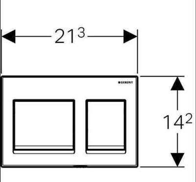 Geberit Alpha35 115.045.46.5 Kumanda Kapağı - Mat Krom - 2