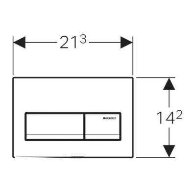 Geberit Alpha50 115.060.DW.1 Kumanda Paneli, Çift Basmalı, Siyah, Krom Butonlu - 3