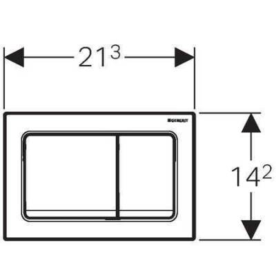 Geberit Alpha30 115.055.14.1 Kumanda Paneli, Çift Basmalı, Siyah - 3