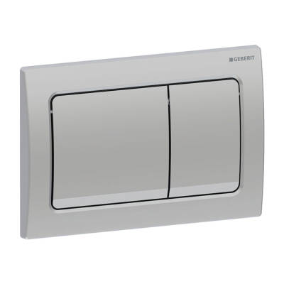 Geberit Alpha30 115.055.46.1 Kumanda Kapağı Çift Basmalı, Mat Krom - 1