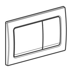 Geberit Alpha30 115.055.46.1 Kumanda Kapağı Çift Basmalı, Mat Krom - 3