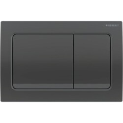 Geberit Alpha30 115.055.QC.1 Kumanda Paneli, Çift Basmalı, Siyah Krom 