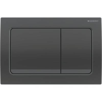 Geberit Alpha30 115.055.QC.1 Kumanda Paneli, Çift Basmalı, Siyah Krom - 1