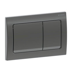 Geberit Alpha30 115.055.QC.1 Kumanda Paneli, Çift Basmalı, Siyah Krom - 1