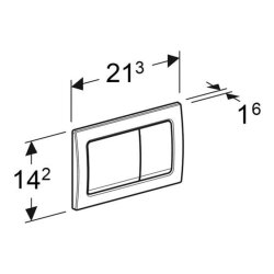 Geberit Alpha30 115.055.QC.1 Kumanda Paneli, Çift Basmalı, Siyah Krom - 2