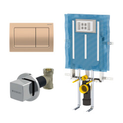 Geberit Alpha30 Kare Gömme Rezervuar Seti, Mat Bronz - Geberit