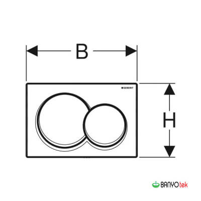 Geberit Alpha01 115.035.11.1 Kumanda Kapağı - Beyaz - 2