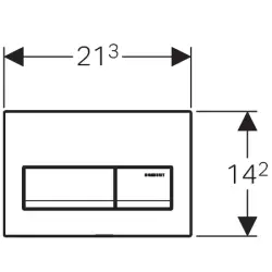 Geberit Alpha50 115.060.11.1 Kumanda Paneli, Çift Basmalı, Beyaz, Krom Butonlu - 4