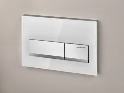 Geberit Alpha50 115.060.11.1 Kumanda Paneli, Çift Basmalı, Beyaz, Krom Butonlu - 3