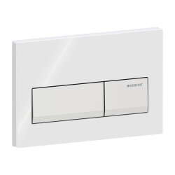 Geberit Alpha50 115.060.11.1 Kumanda Paneli, Çift Basmalı, Beyaz, Krom Butonlu - 1