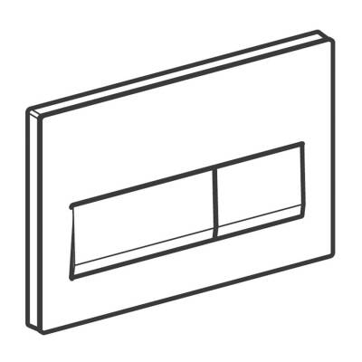 Geberit Alpha50 115.060.11.1 Kumanda Paneli, Çift Basmalı, Beyaz, Krom Butonlu - 3