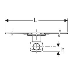 Geberit Cleanline20 154.454.00.1 Duş Kanalı Seti,Yandan Çıkış - 2