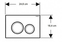 Geberit Delta20 115.127.11.1 Kumanda Paneli Çift Basmalı, Beyaz - 2