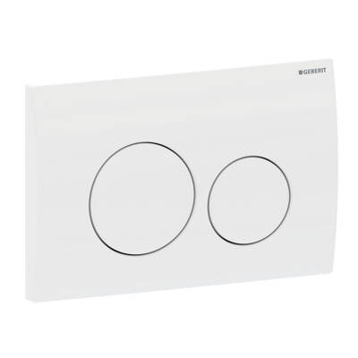 Geberit Delta20 115.127.11.1 Kumanda Paneli Çift Basmalı, Beyaz - 1