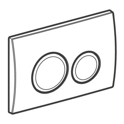 Geberit Delta20 115.127.11.1 Kumanda Paneli Çift Basmalı, Beyaz - 3