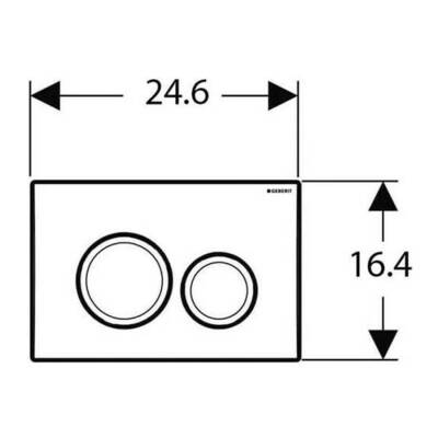 Geberit Delta20 115.127.46.1 Kumanda Paneli Çift Basmalı, Mat Krom - 2
