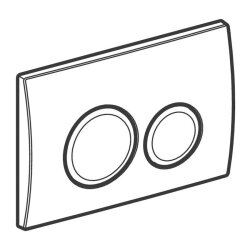 Geberit Delta20 115.127.46.1 Kumanda Paneli Çift Basmalı, Mat Krom - 3