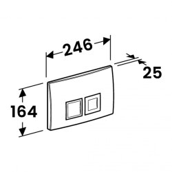 Geberit Delta35 115.135.46.5 Kumanda Paneli Çift Basmalı - Mat Krom - 2