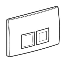Geberit Delta35 115.135.46.5 Kumanda Paneli Çift Basmalı - Mat Krom - 3