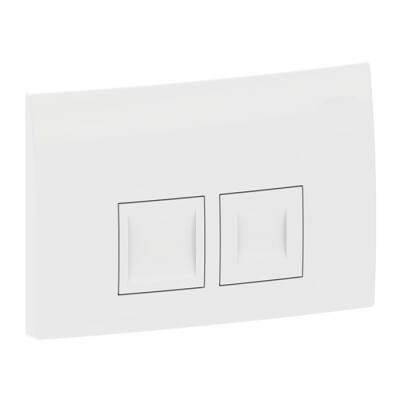 Geberit Delta50 115.135.11.5 Kumanda Paneli Çift Basmalı, Beyaz - 1