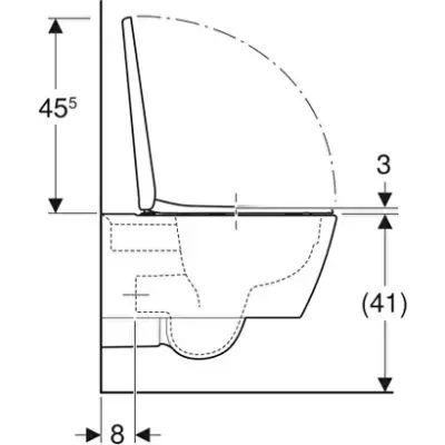 Geberit 501.671.00.1 iCon Square Rimfree Asma Klozet ve Kapağı - 6