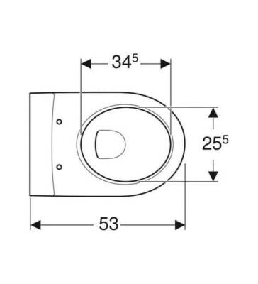 Geberit iCon Rimfree Alpha10 Soft Slim Asma Klozet Seti - Beyaz - 4