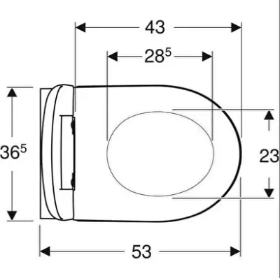 Geberit iCon Rimfree Soft Slim Asma Klozet ve Kapak Takımı, Beyaz - 2