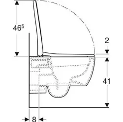 Geberit iCon Rimfree Soft Slim Asma Klozet ve Kapak Takımı, Beyaz - 4