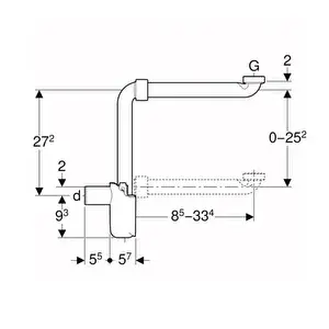 Geberit Lavabo Sifonu 151.116.11.1 Yer Tasarruflu, G1 32mm - 2