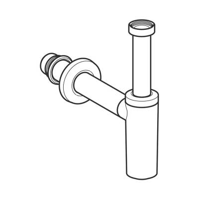 Geberit Lavabo Sifonu T Tipi Parlak Krom, 151.024.21.1 - 2