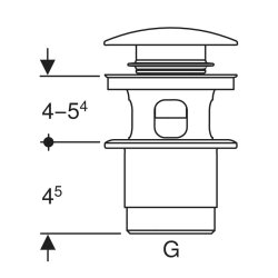 Geberit Pop-Up 152.076.21.1 Lavabo Süzgeci, Parlak Krom - 2