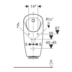 Geberit Preda 116.072.00.1 Fotoselli Pisuvar ve Tugla Bağlantı Aparatı (243.544.00.1) - 2