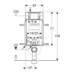 Geberit Sigma 110.792.00.1 Kombifix Gömme Rezervuar - 8cm - 3