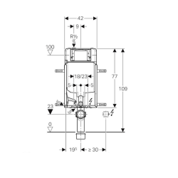 Geberit Sigma 110.792.00.1 Kombifix Gömme Rezervuar - 8cm - 2