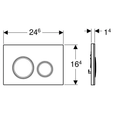 Geberit Sigma 21 115.884.SI.1 Çift Kademeli Kumanda Paneli, Beyaz Cam - 3