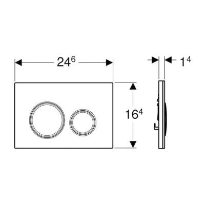 Geberit Sigma 21 115.884.SI.1 Çift Kademeli Kumanda Paneli, Beyaz Cam - 2