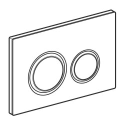 Geberit Sigma 21 115.884.SI.1 Çift Kademeli Kumanda Paneli, Beyaz Cam - 3