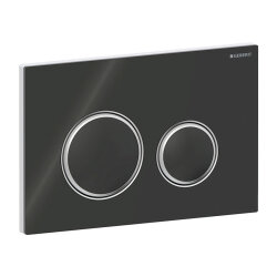 Geberit Sigma 21 115.884.SJ.1 Çift Kademeli Kumanda Paneli, Siyah Cam