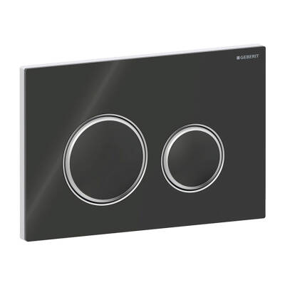 Geberit Sigma 21 115.884.SJ.1 Çift Kademeli Kumanda Paneli, Siyah Cam - 1