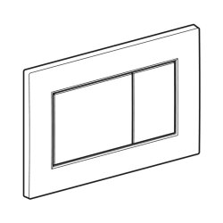 Geberit Sigma01 115.660.DW.1 Kumanda Kapağı Çift Basmalı - Parlak Siyah - 3