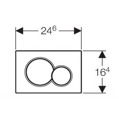 Geberit Sigma01 115.770.DT.5 Çift Basmalı Kumanda Paneli, Prinç - 3