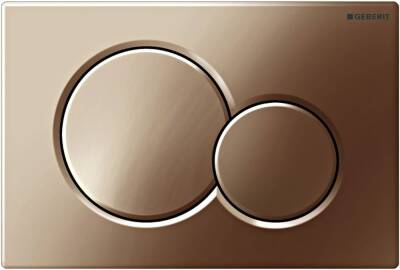 Geberit Sigma01 115.770.DT.5 Çift Basmalı Kumanda Paneli, Prinç - 1