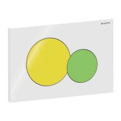 Geberit Sigma01 115.770.LA.5 Çift Basmalı Kumanda Paneli, Yeşil Sarı 