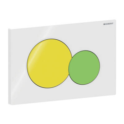 Geberit Sigma01 115.770.LA.5 Çift Basmalı Kumanda Paneli, Yeşil Sarı - 1