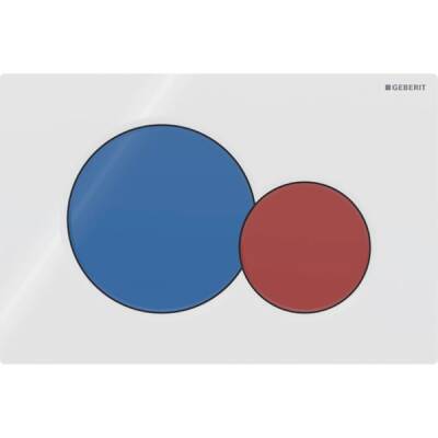 Geberit Sigma01 115.770.LB.5 Çift Basmalı Kumanda Paneli, Kırmızı, Mavi - 1