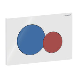 Geberit Sigma01 115.770.LB.5 Çift Basmalı Kumanda Paneli, Kırmızı, Mavi